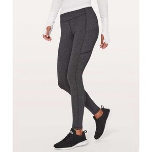 Lululemon Speed Up Tight *28" Power Luxtreme Variegated Knit Heathered Black